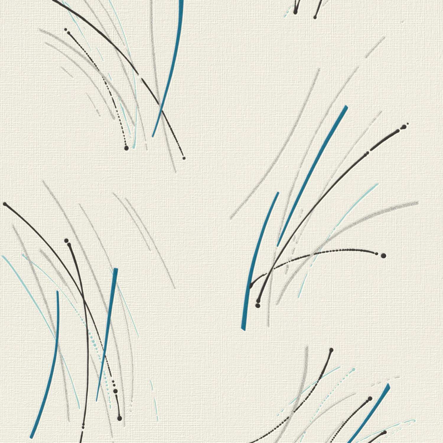 Rasch | Selection | 735024 | Papier peint intissé | A Motif | 10.05 x 0.53 m | Argent | Crème | Bleu