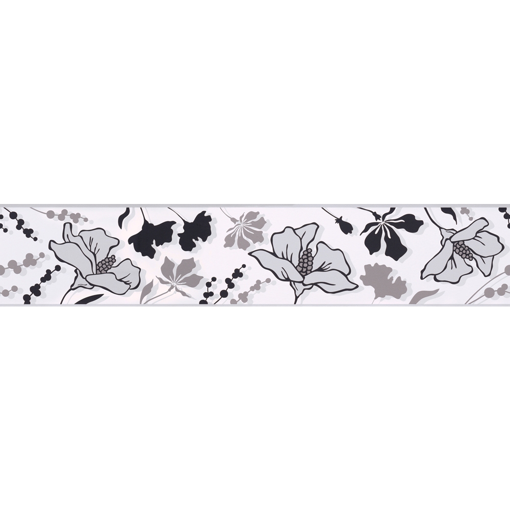 A.S. Creation Stick Ups | 904720 | frise murale papier peint papier | 0.10 m x 5 m | gris