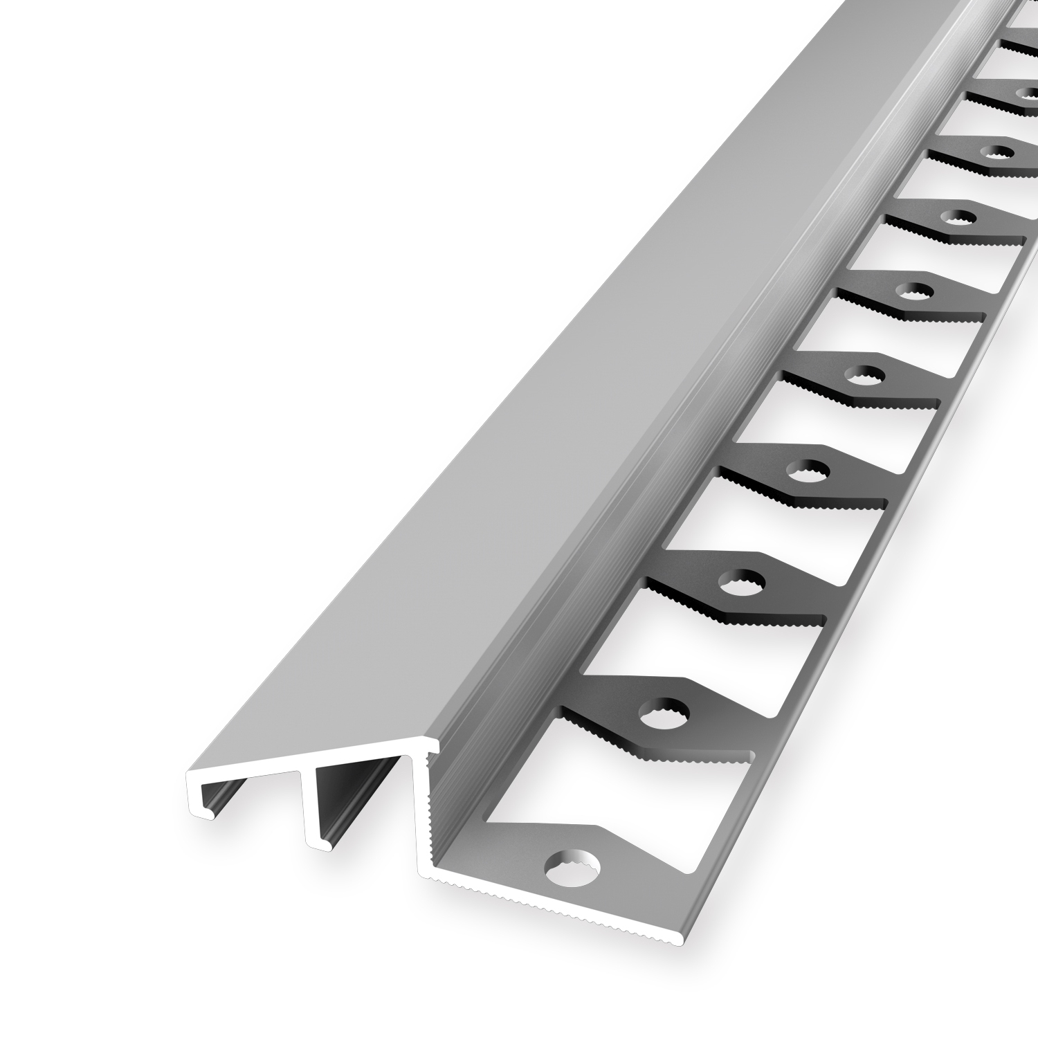 Profilé de rattrapage carrelage 12.5x23x2500mm Épaisseur 12.5mm estampé Küberit