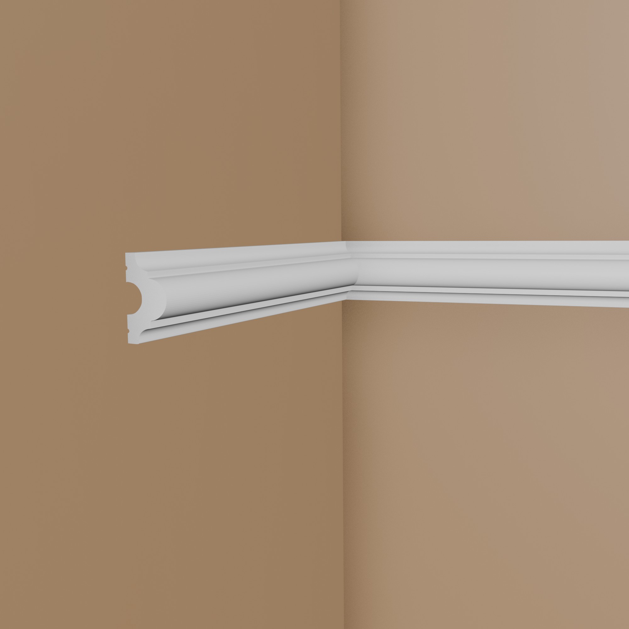 NMC Moulure décorative "Zurich" WL1 WALLSTYL® Moulure murale 20 x 40 x 2000 mm Polystyrène blanc