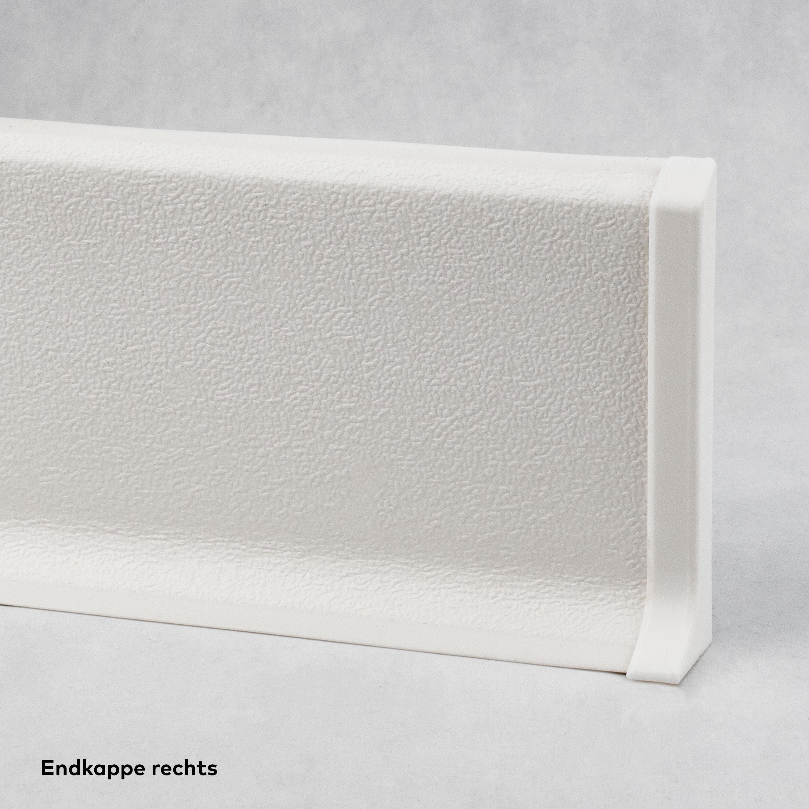Embout à droite pour plinthe "Rimini" PVC expansé rigide Blanc PVC 12.8 x 60 mm PROVISTON