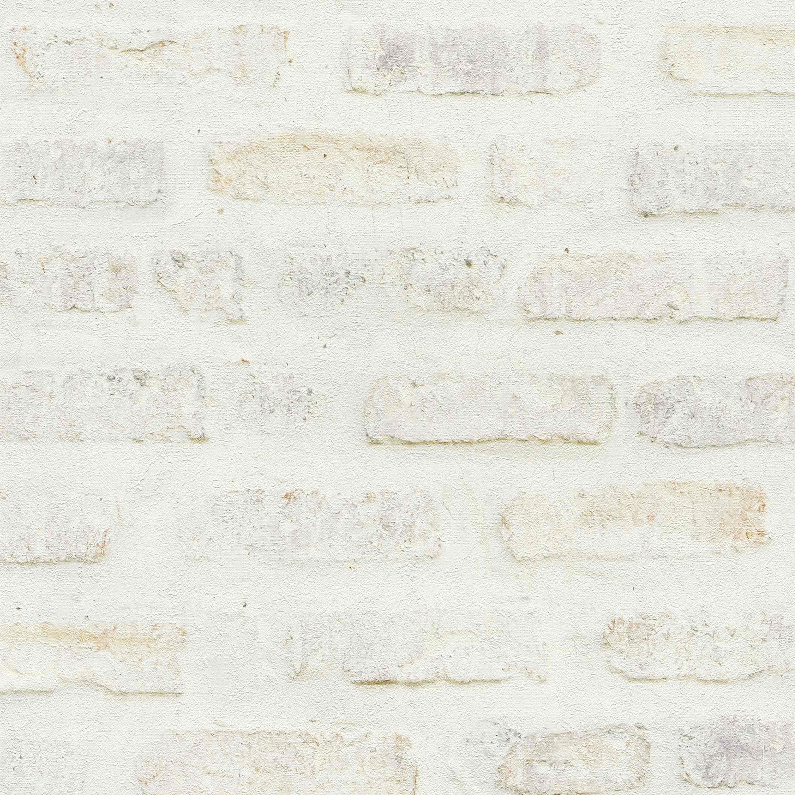 374221_haupt A.S. Creation Elements | 374221 | papier peint intissé pierre brique | 0.53 m x 10.05 m | blanc