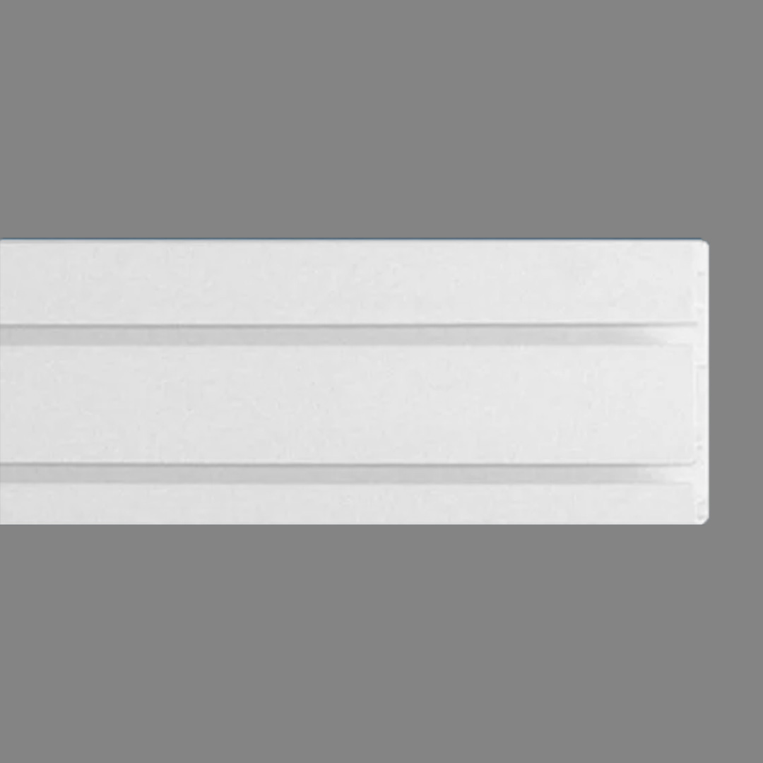 Wiesemann | Rail à rideaux | Deux voies | Plastique | 15 x 63 x 1500 mm | Blanc