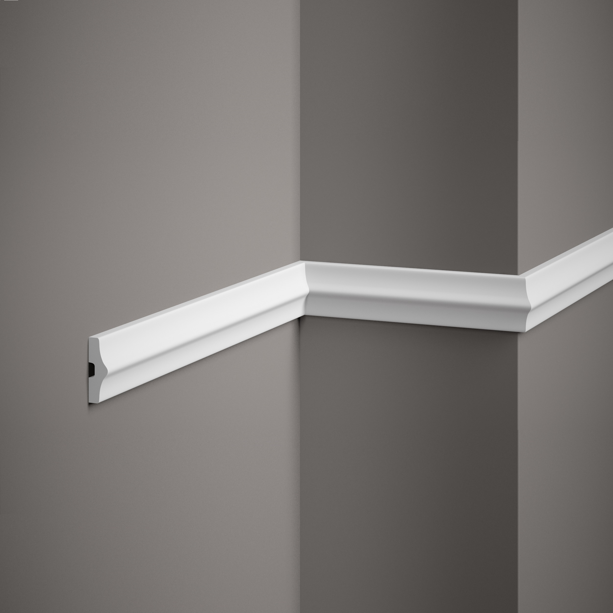 PROVISTON | Moulure décorative "NE026" | 15 x 45 x 2000 mm | Blanc | Moulure murale | Décoration murale | De haute qualité