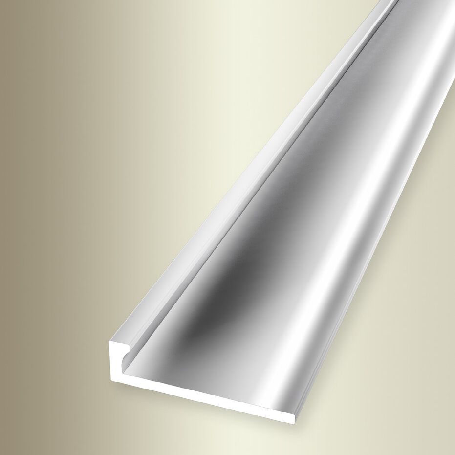Profilé de finition | Largeur:21 mm | Hauteur:4.5 mm | Longueur:2500 mm | Aluminium | Barre d'arrêt
