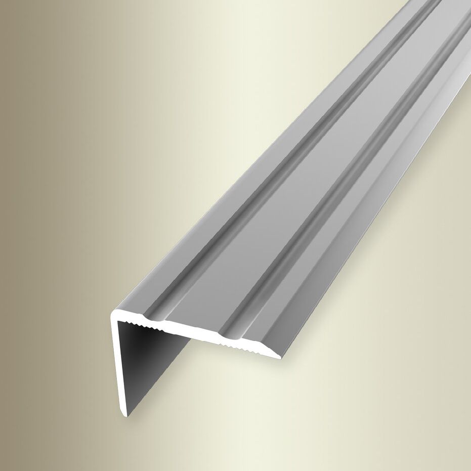 PROVISTON | Nez de marche | Largeur:24.5 mm | H:0 - 17 mm | Aluminium | Facile à plier | Autoadhésif