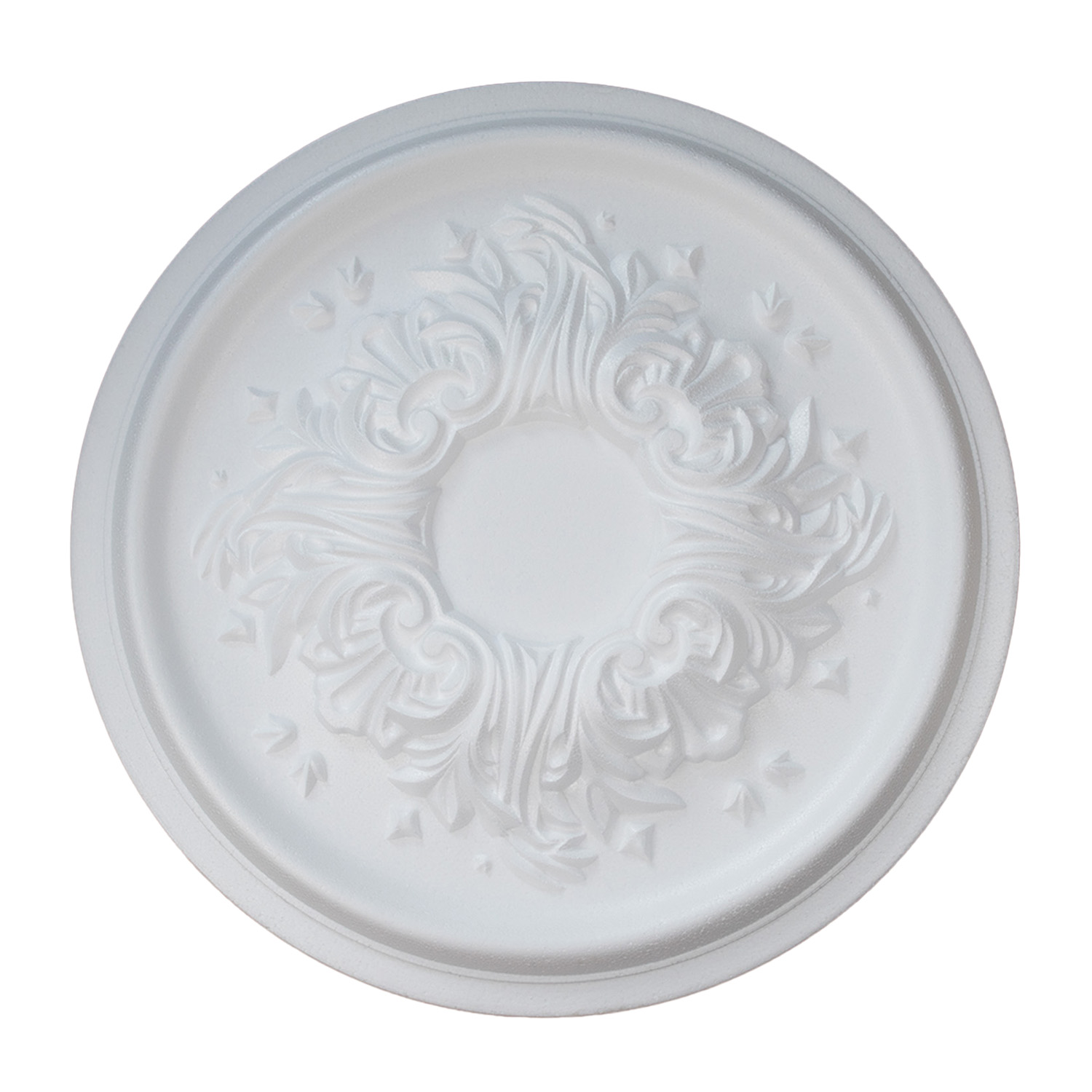 Rosace noble Marbet R-12 | Ø 43 cm | polystyrène léger blanc