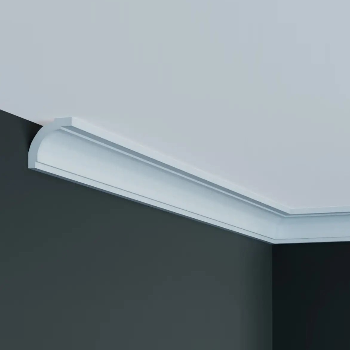 Elite Decor | moulure P932| polyuréthane | 40 x 40 x 2000 mm | moulure de plafond en polystyrène | Blanc