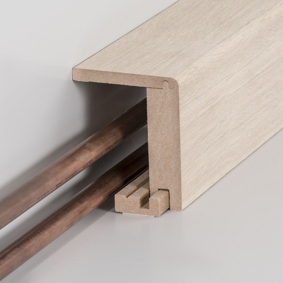 Plinthe MDF pour tuyaux de chauffage jusqu'à 88 mm 64 x 96 x 2500 mm Chêne Plinthe MDF PROVISTON