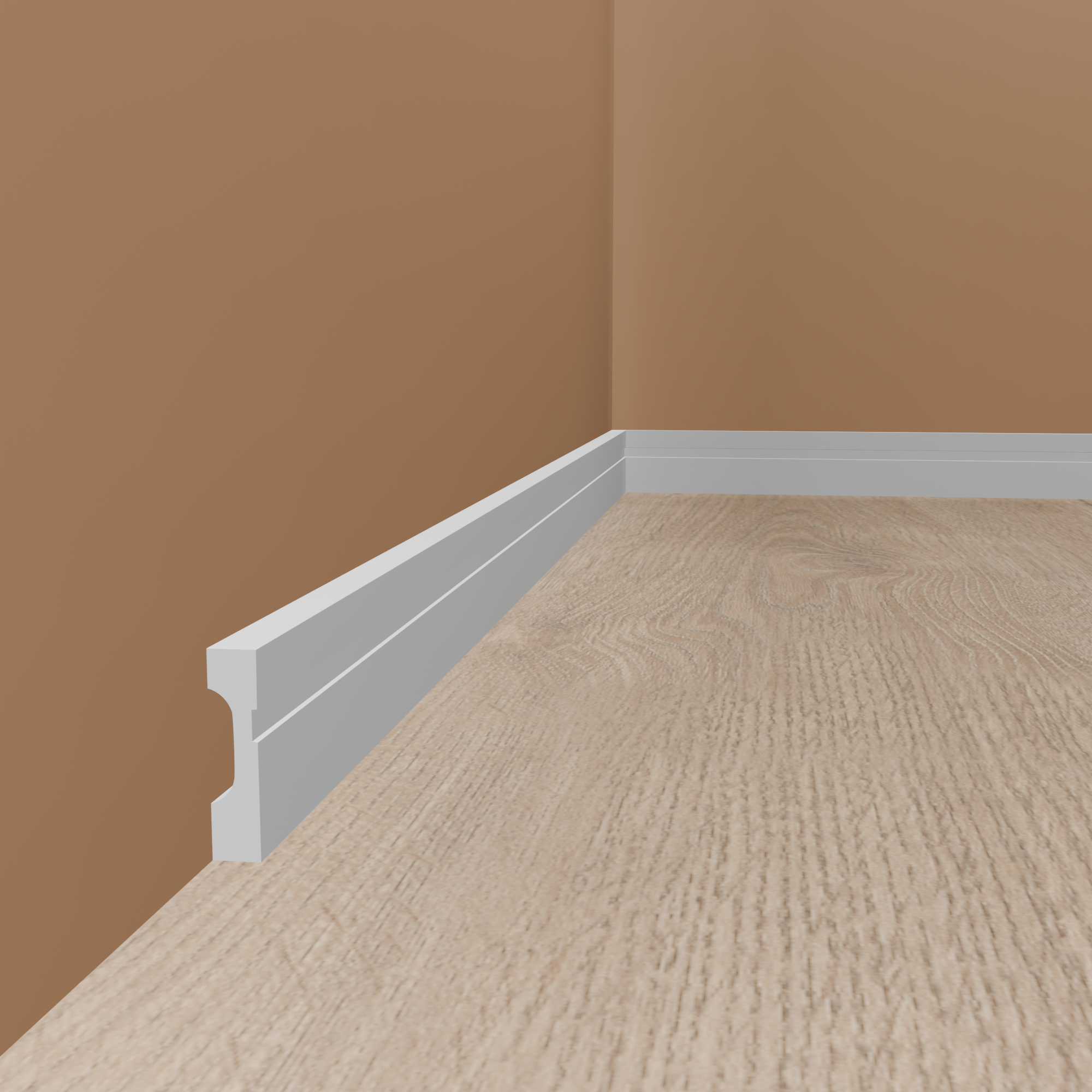 PROVISTON Plinthe PVC blanc | Plinthe Arêtes Vives moderne en différentes hauteurs