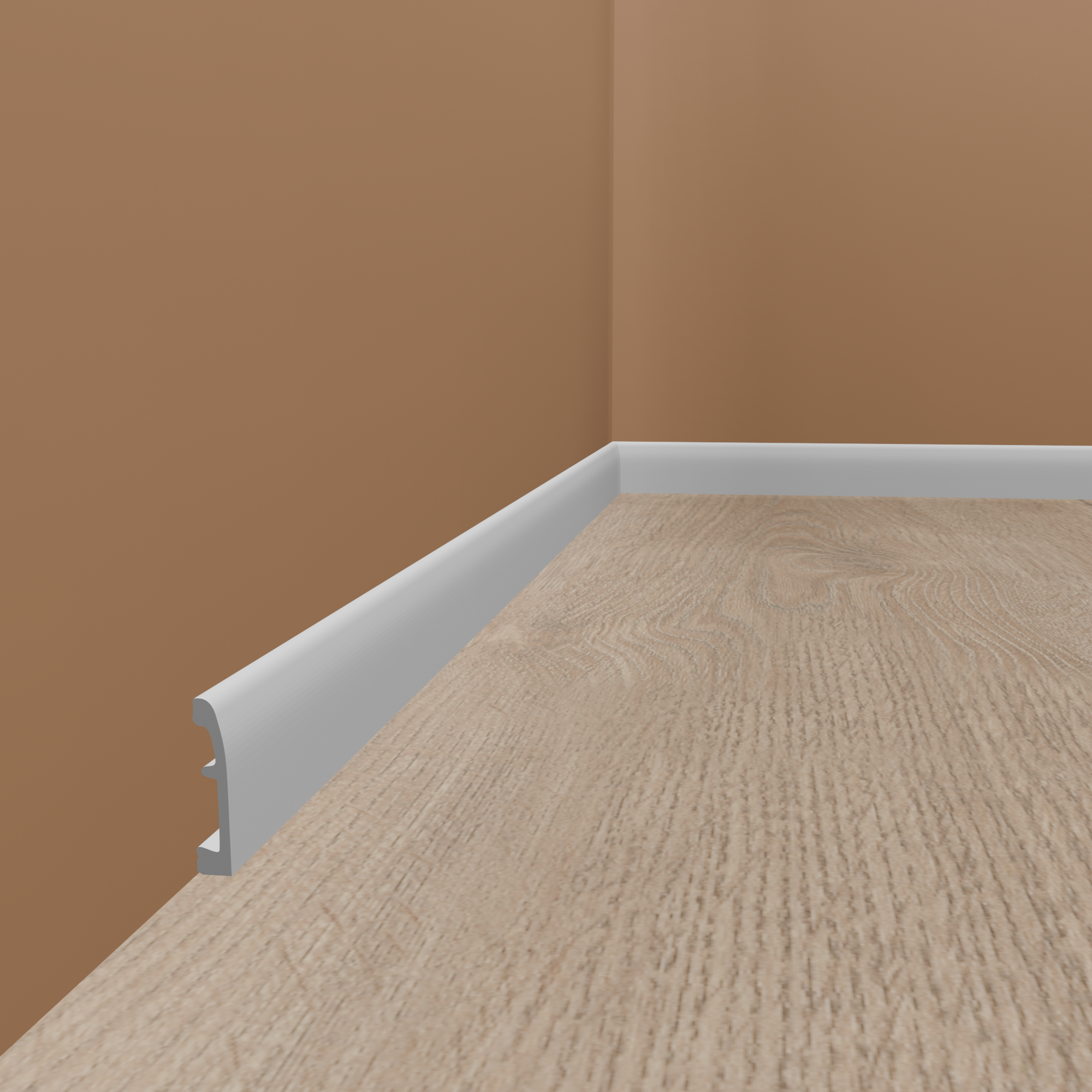 PROVISTON | Plinthe "NE017" en polystyrène PolyForce | 14 x 69 x 2000 mm Blanc | Cache fils