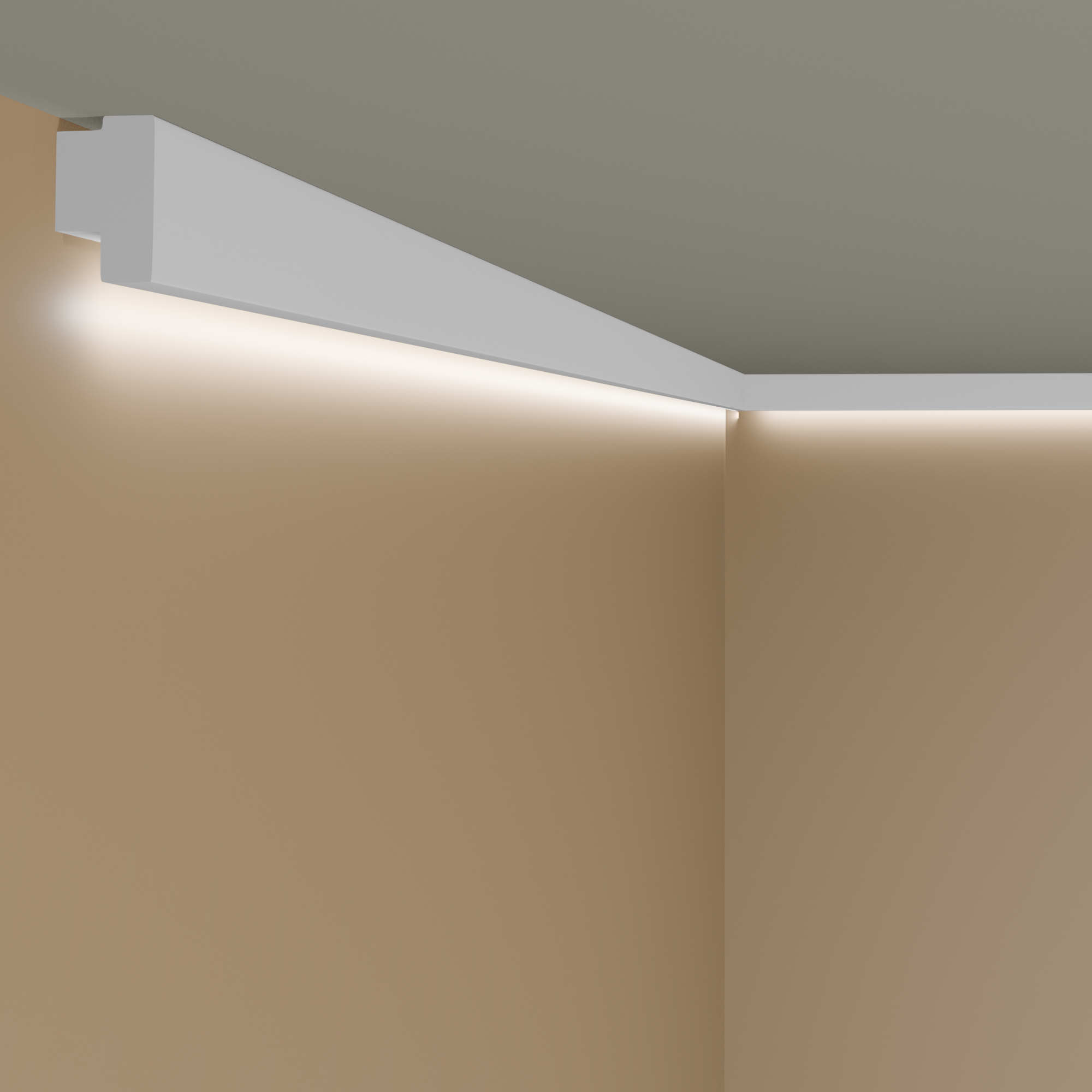Marbet Corniche E-44 Moulure de plafond en polystyrène 20 x 32 x 2000 mm Blanc