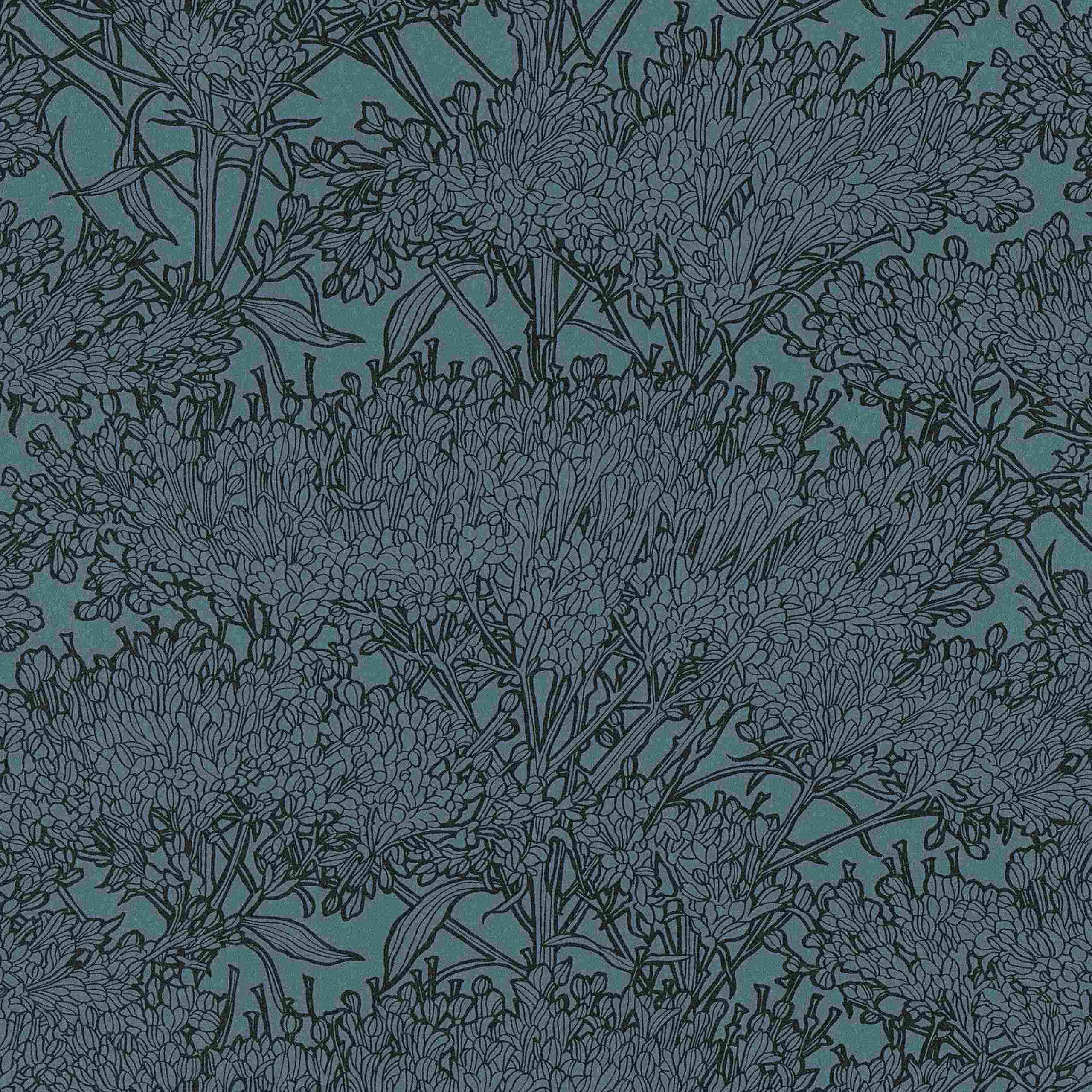 A.S. Creation Absolutely Chic | 369726 | papier peint intissé floral | 0.53 m x 10.05 m | bleu