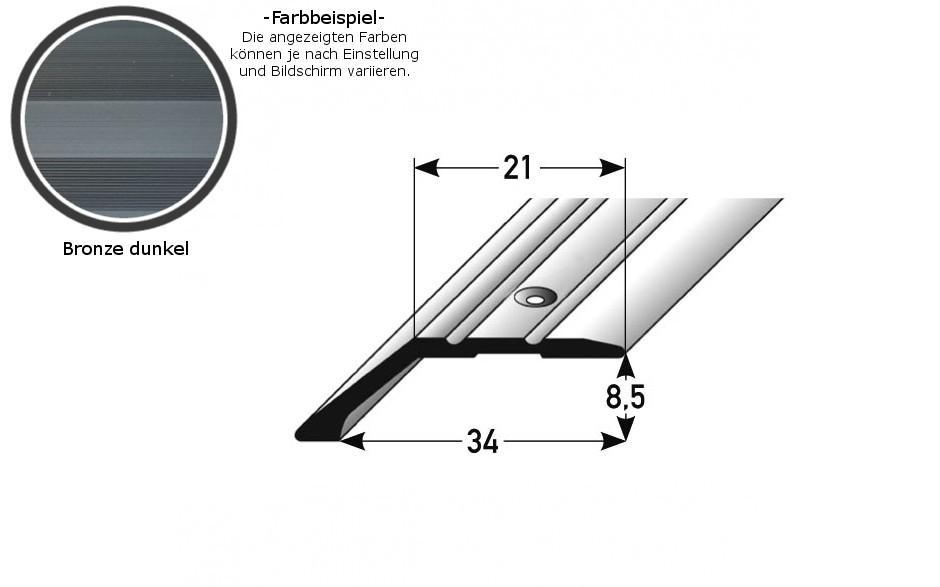 Profilé de finition sol stratifié | épaisseur: 8.5 - 15.5 mm | alu anodisé