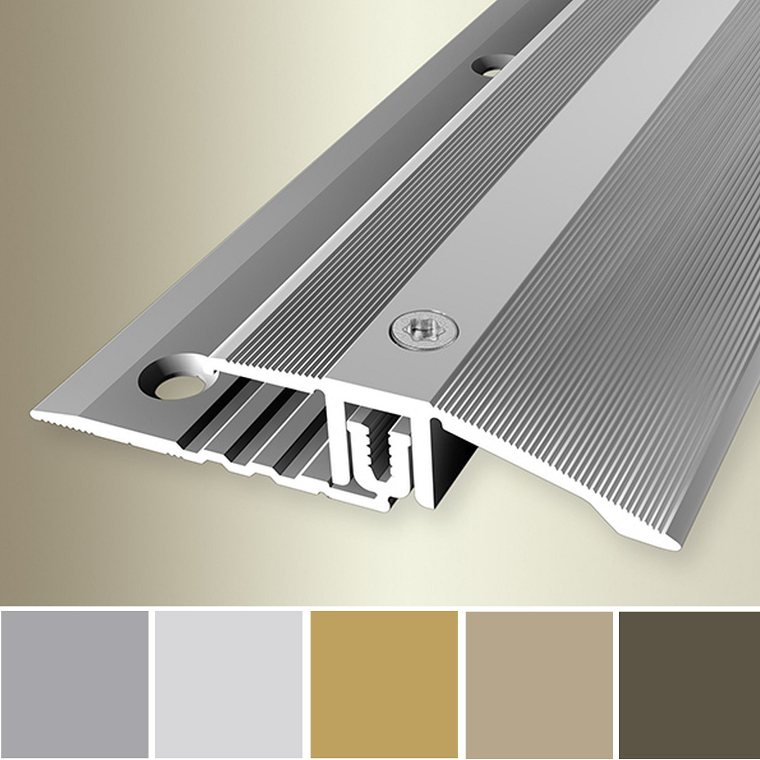 Küberit 286 PPS-Champion 4.0 | Barre de seuil | Large:44 mm | Profil rattrapage | Hauteur:6.5-16 mm