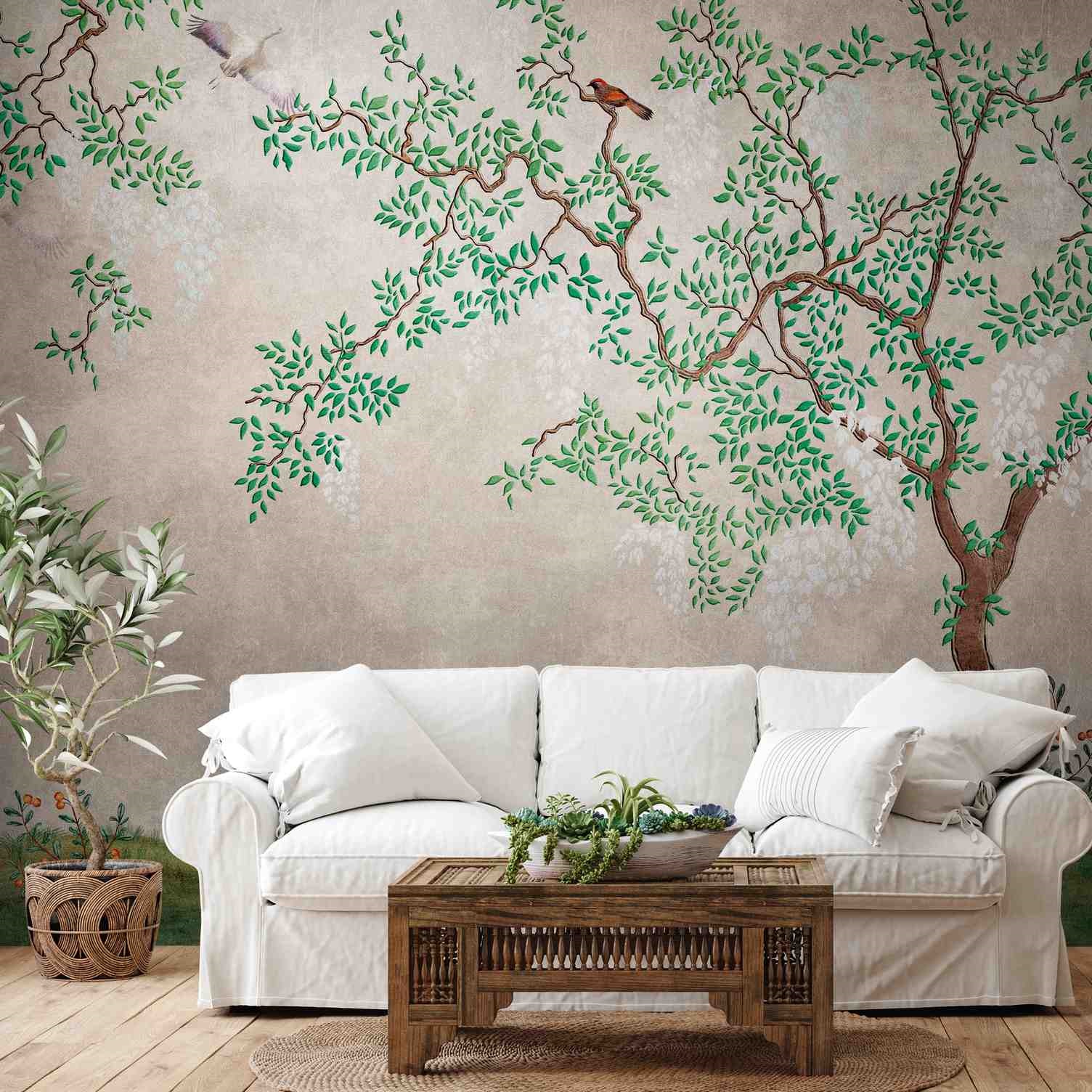 A.S. Creation Papiers peints photo The Wall 382331 Un motif par rouleau Maison De Campagne vert