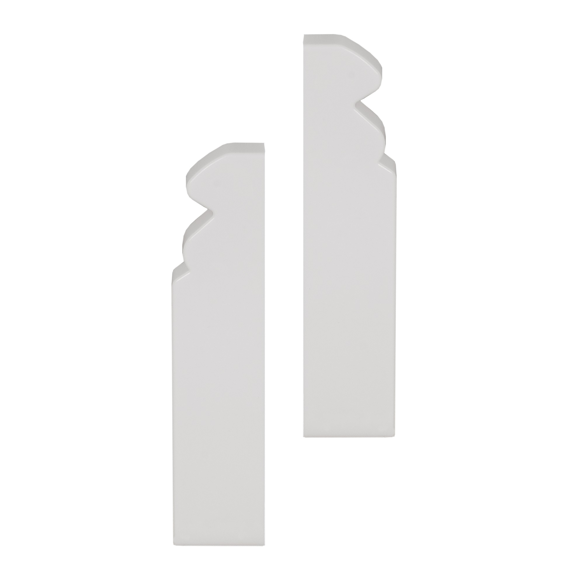 Embout pour plinthe profilé berlinois 16 x 80 mm | Embout de plinthe plastique blanc robuste