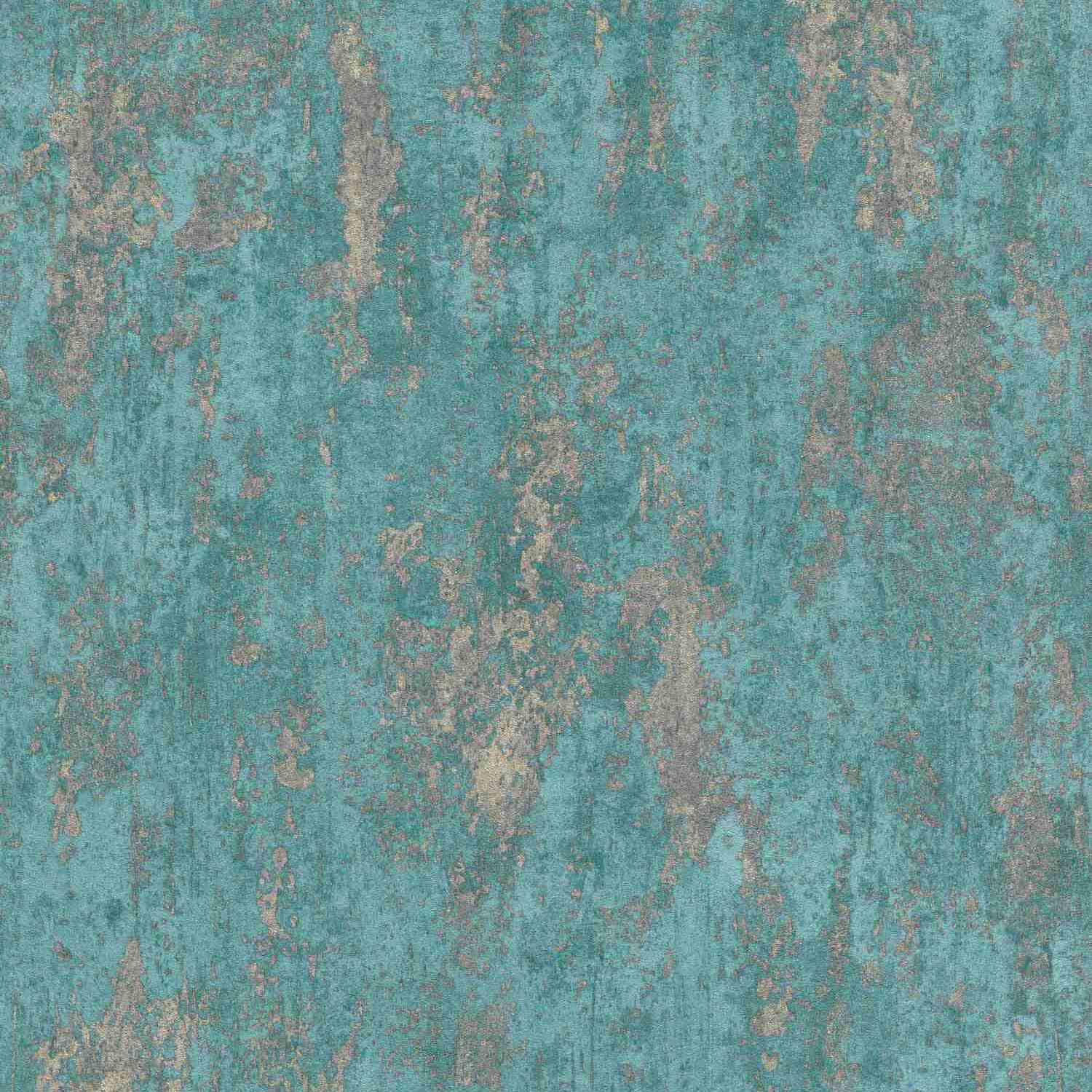 Erismann | Casual Chic | 10273-18 | Papier peint intissé | Uni | 0.53 x 10.05 m | Turquoise