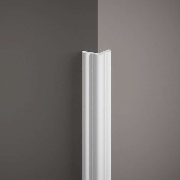 Mardom Plinthe d'angle MDB123 Profoam 40 x 40 x 2000 mm Blanc Plinthe d'angle décorative pour papier peint