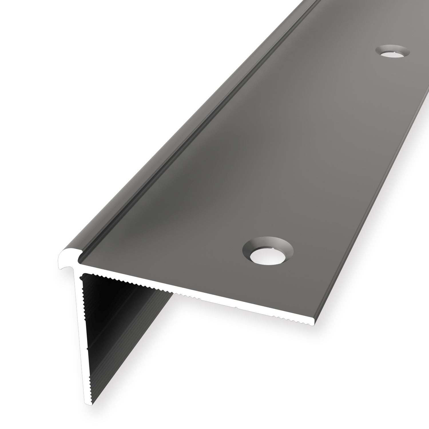PROVISTON | Nez de marche | Largeur:39 mm | Hauteur:2.5 mm | Cornière escalier | Lisse | A visser