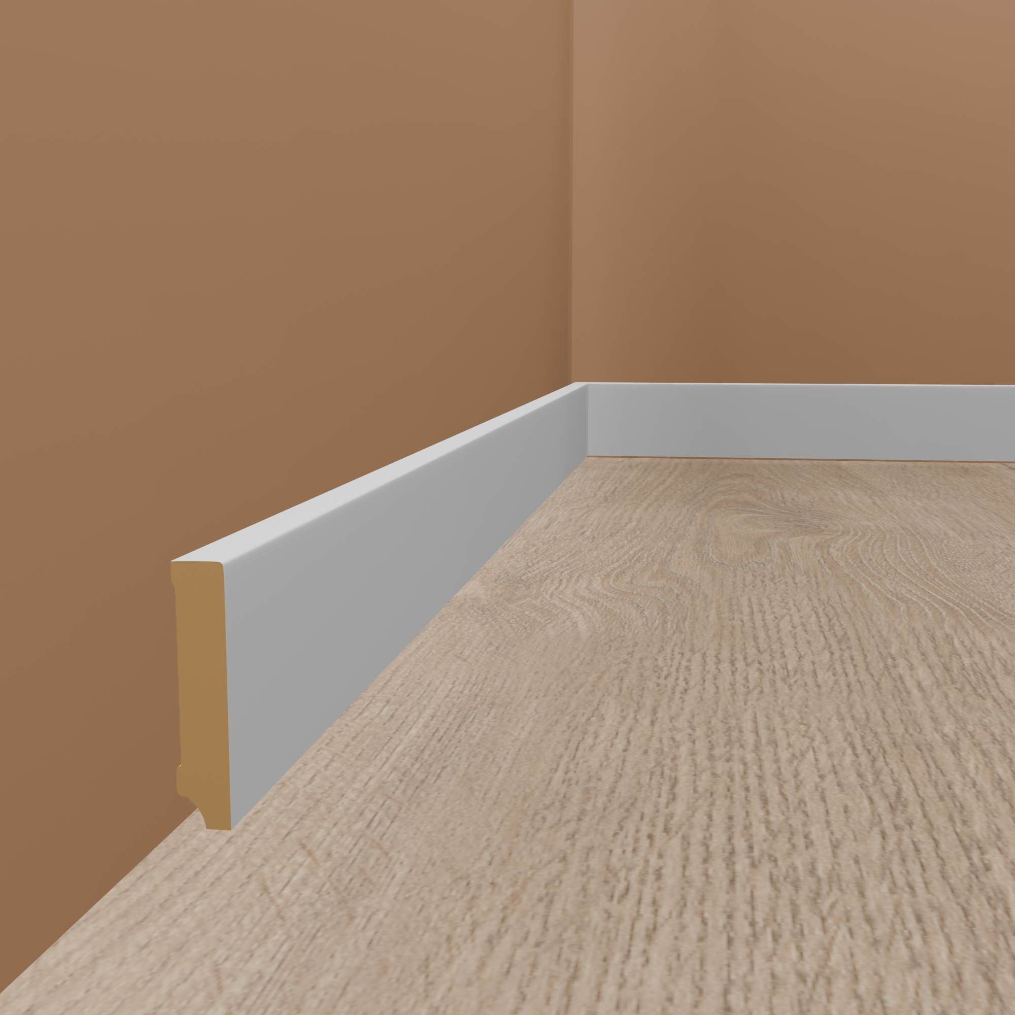 Plinthe "Gera" MDF 19 x 96 x 2500 mm Blanc Moderne PROVISTON