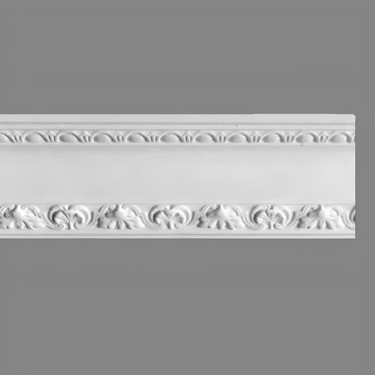 PROVISTON | Gipsleiste Krefeld | Echter Gipsstuck | 130 x 75 x 1170 mm | Stuckleisten aus Gips