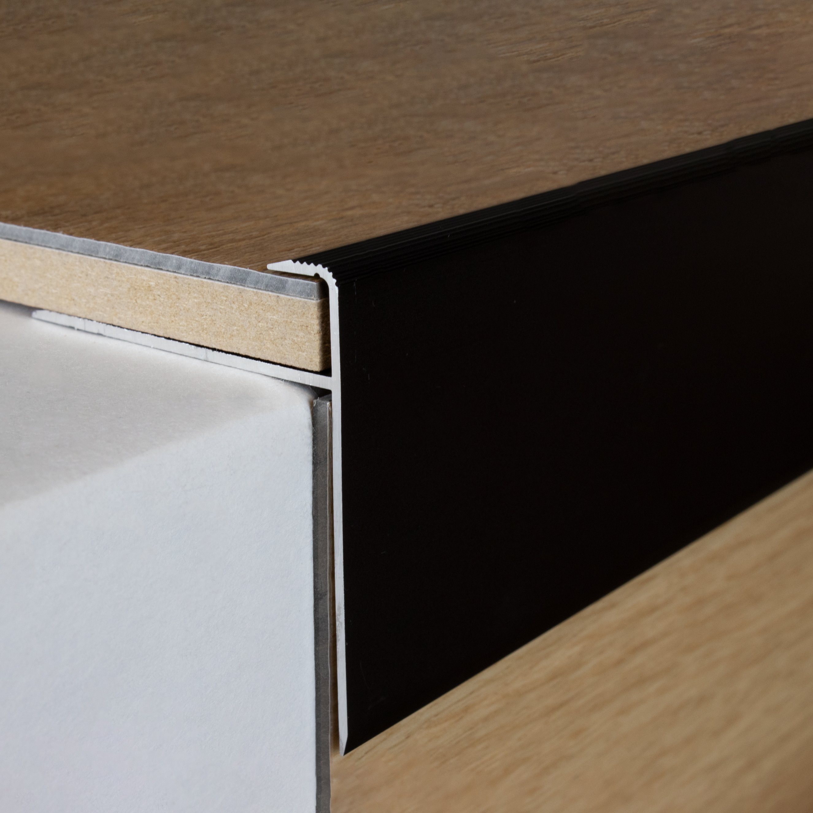 Profilé de finition avec nez pour parquet de 10 mm | Nez de marche | Alu anodisé