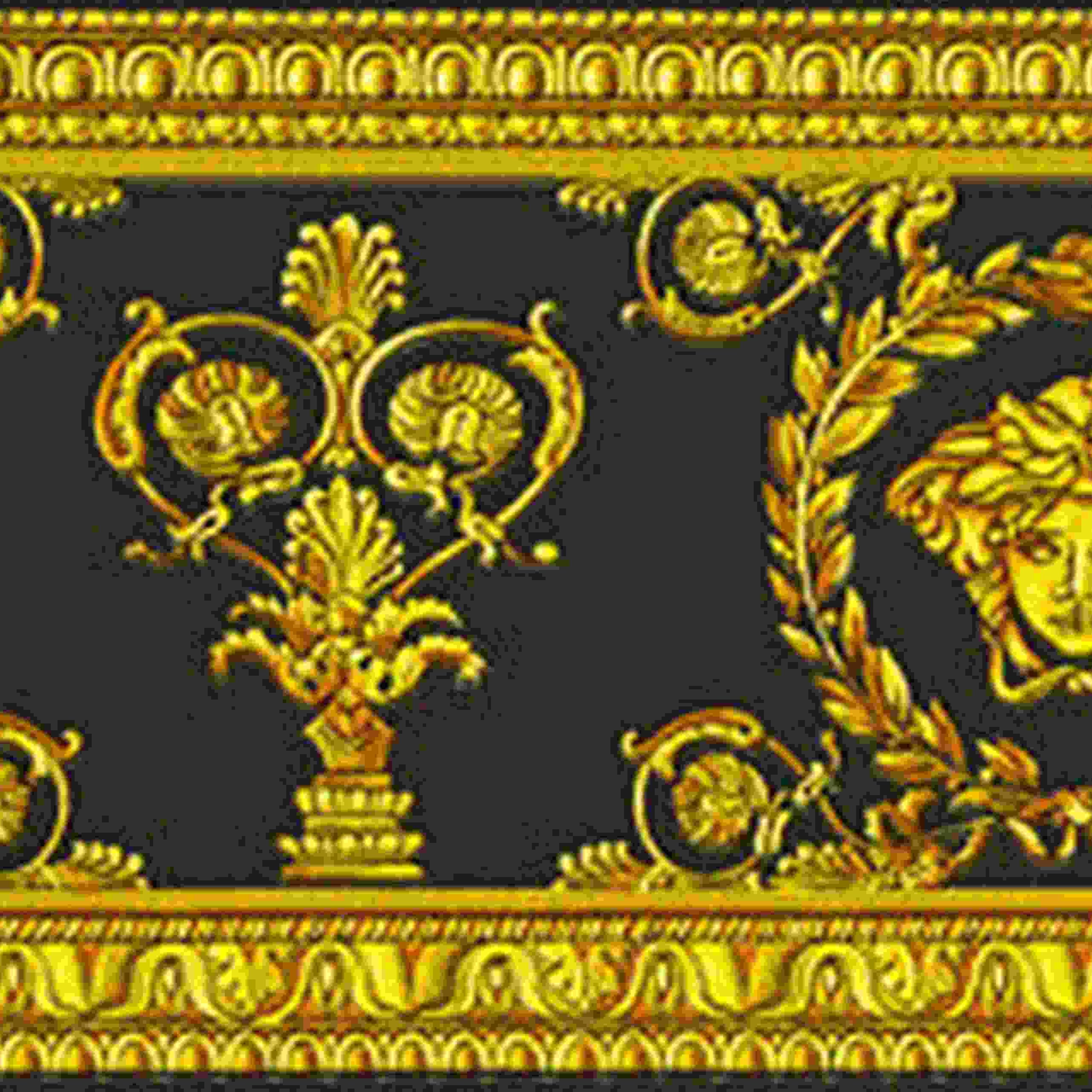 A.S. Creation Versace 3 | 343051 | frise en papier peint intissé | 0.09 m x 5 m | jaune