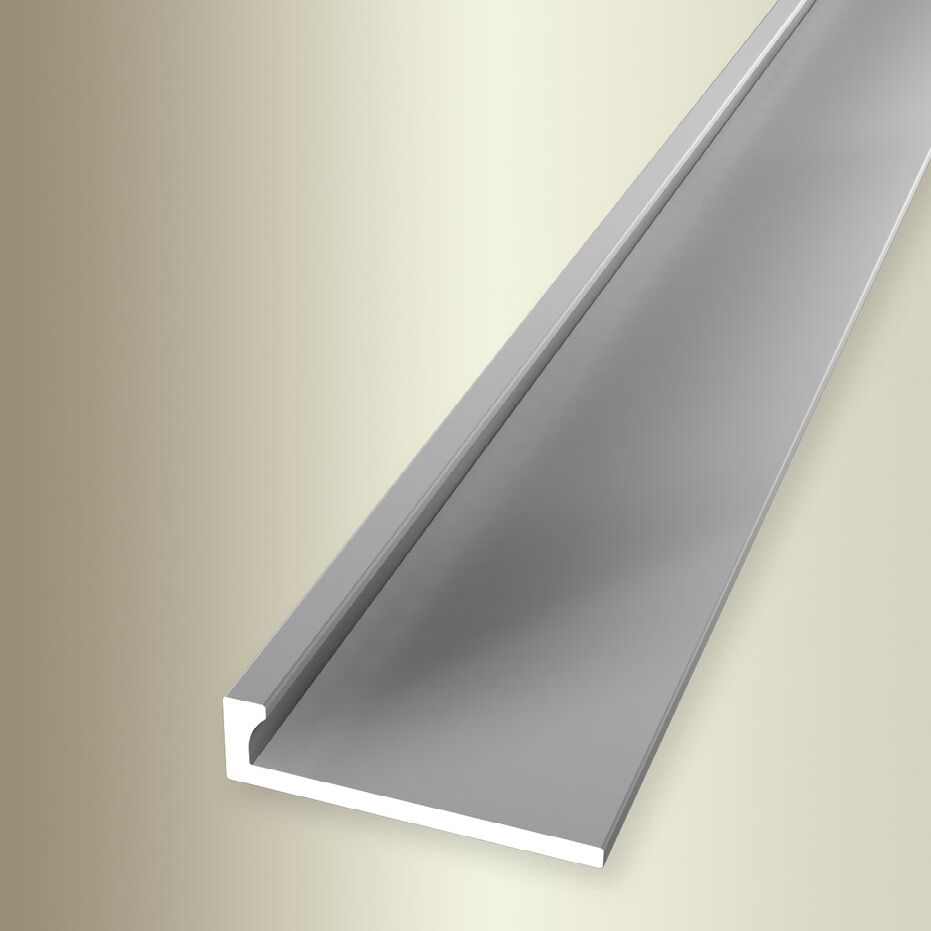 Profilé de finition | Largeur:21 mm | H:3 mm | Longueur:2500 mm | Aluminium | Barre d'arrêt