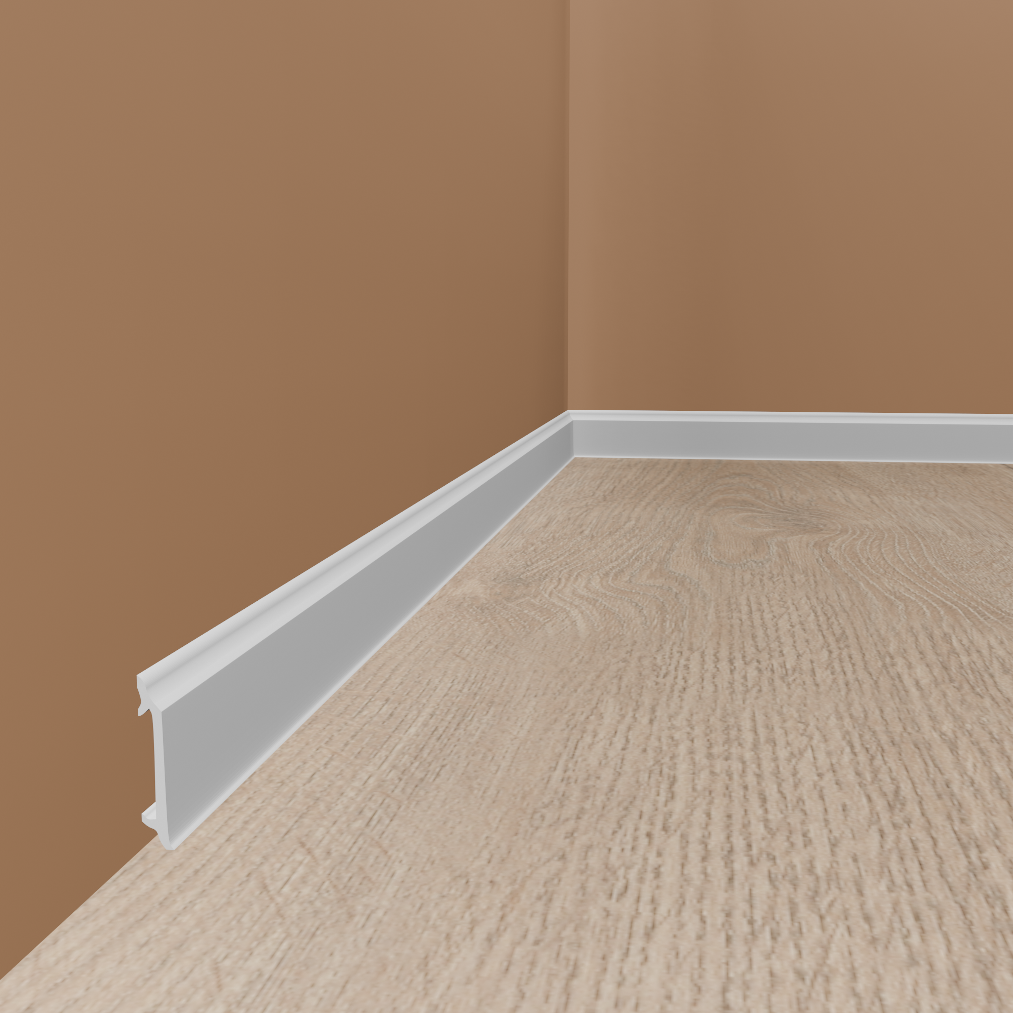 PROVISTON | Plinthe "NE8300P" en polystyrène PolyForce | 17 x 82 x 2000mm | Satin Blanc | Cache fils