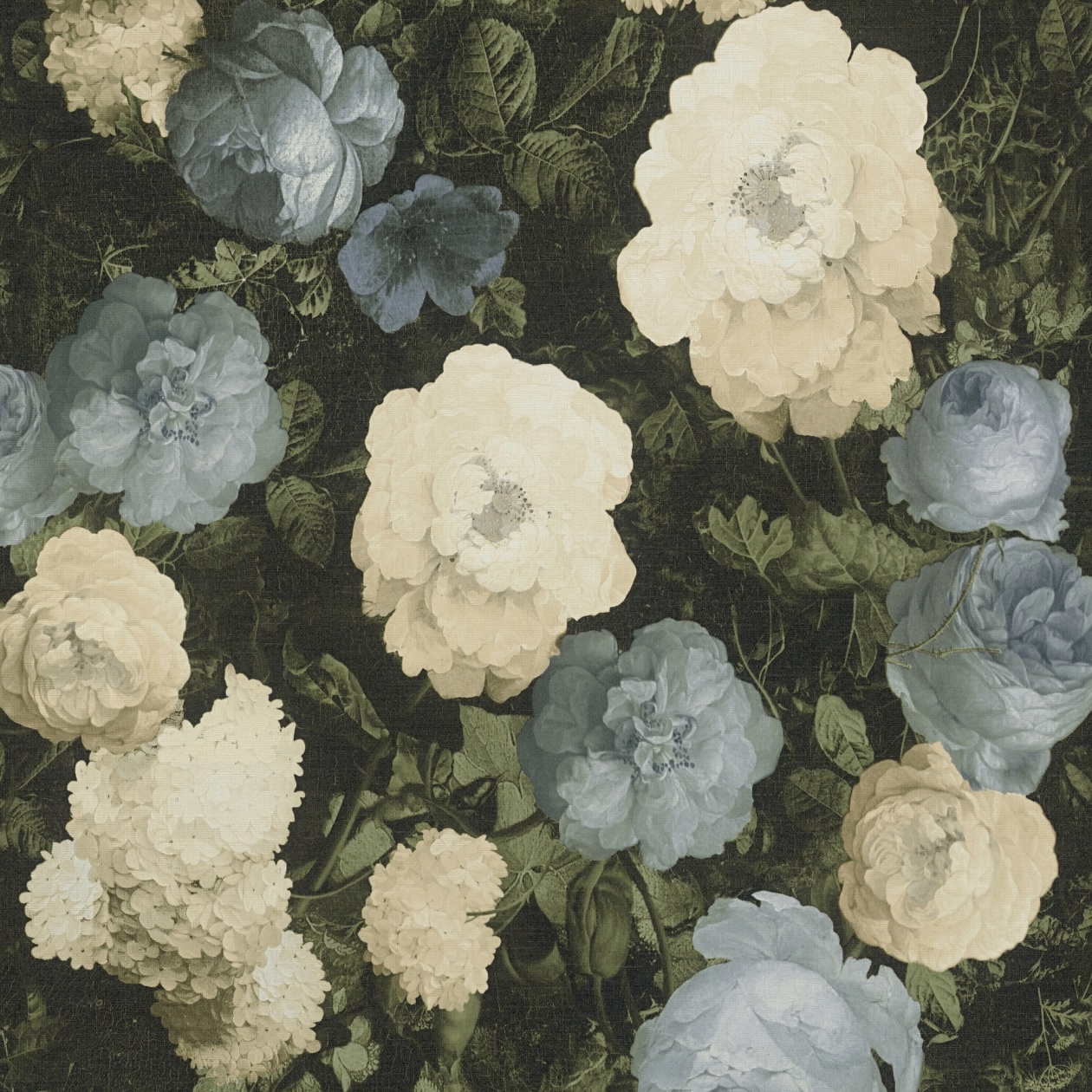 A.S. Creation History of Art | 376502 | papier peint intissé floral | 0.53 m x 10.05 m | bleu