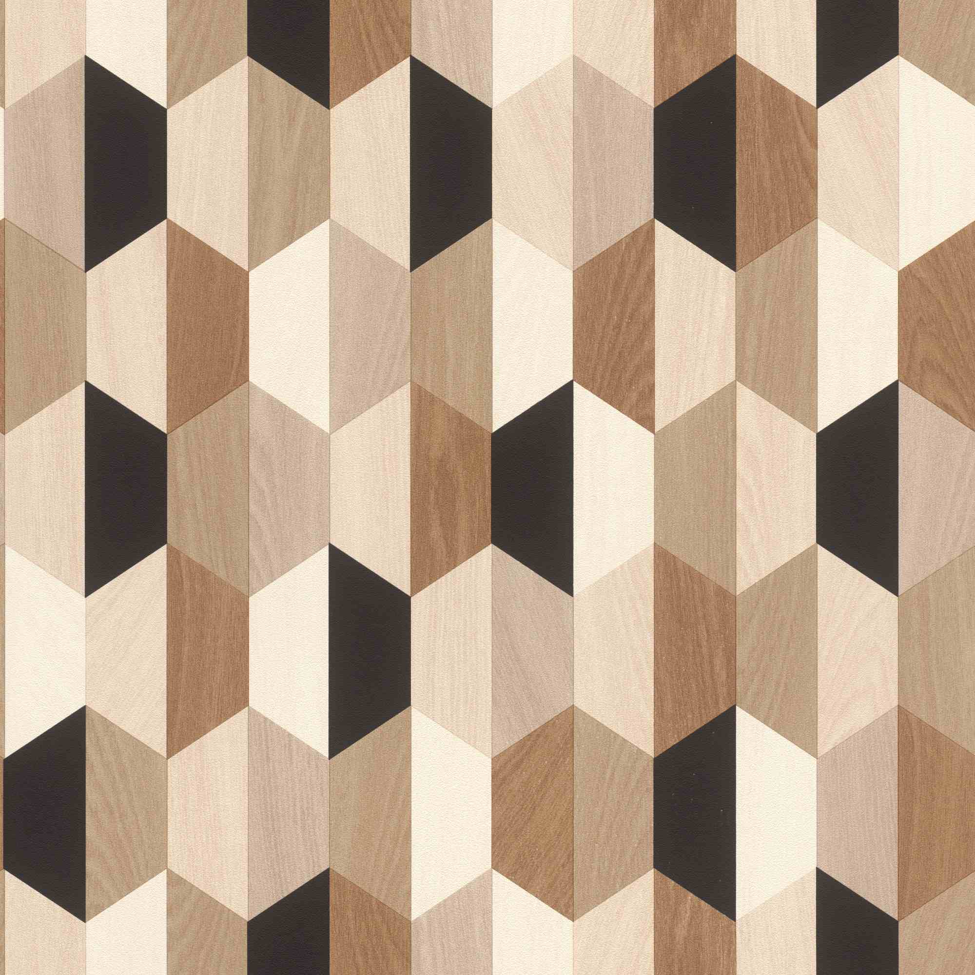 Rasch | Salsa | 466300 | Papier peint intissé | Dessins & Motifs | 10.05 x 0.53 m | Beige | Brun