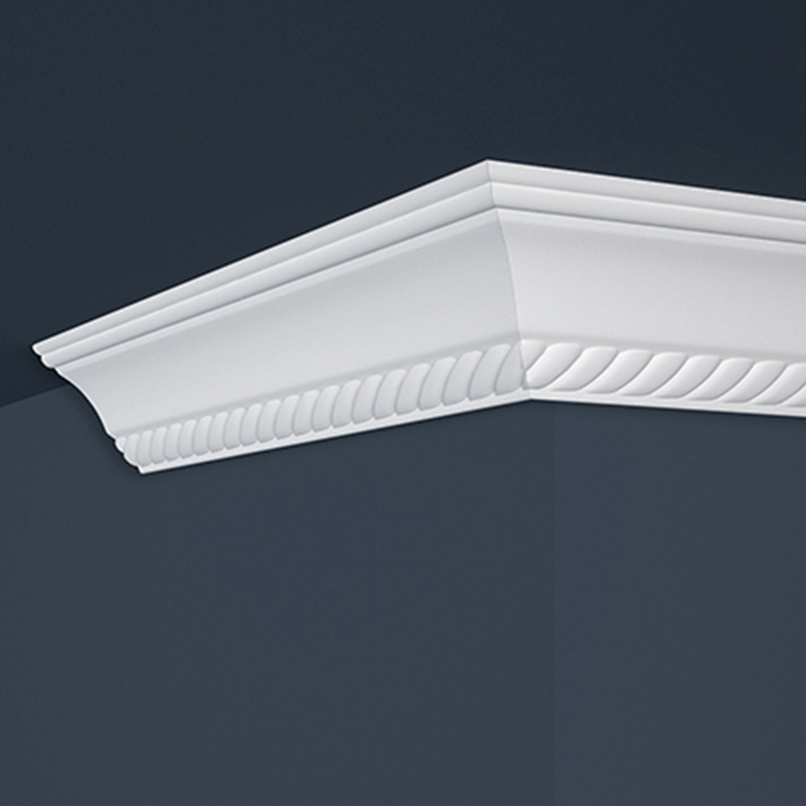 Moulure de plafond d'époque Marbet B-7 | 53 x 53 mm | polystyrène 