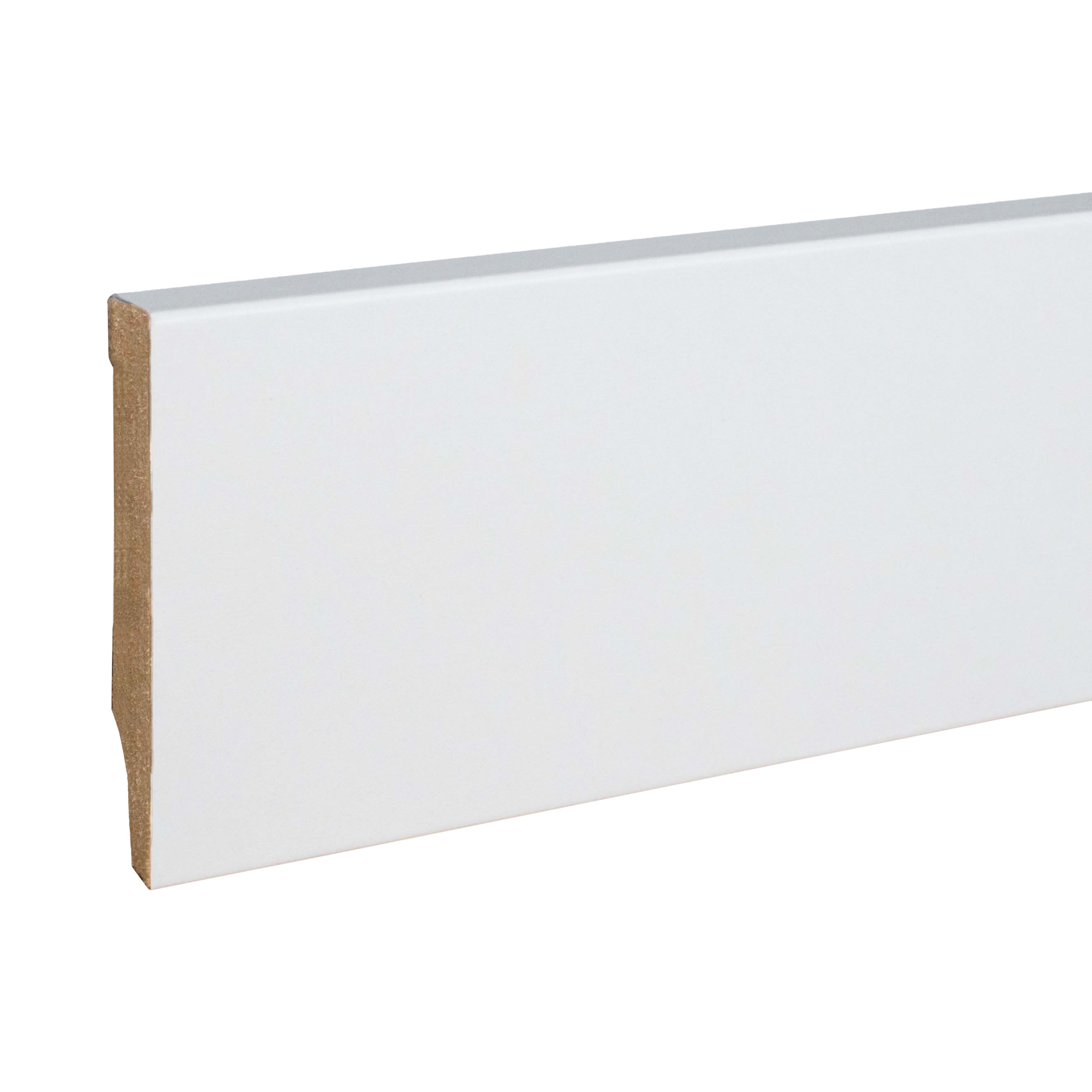 Plinthe "Ingolstadt" 721.1058 MDF 10 x 58 x 2500 mm Blanc Arêtes Vives PROVISTON