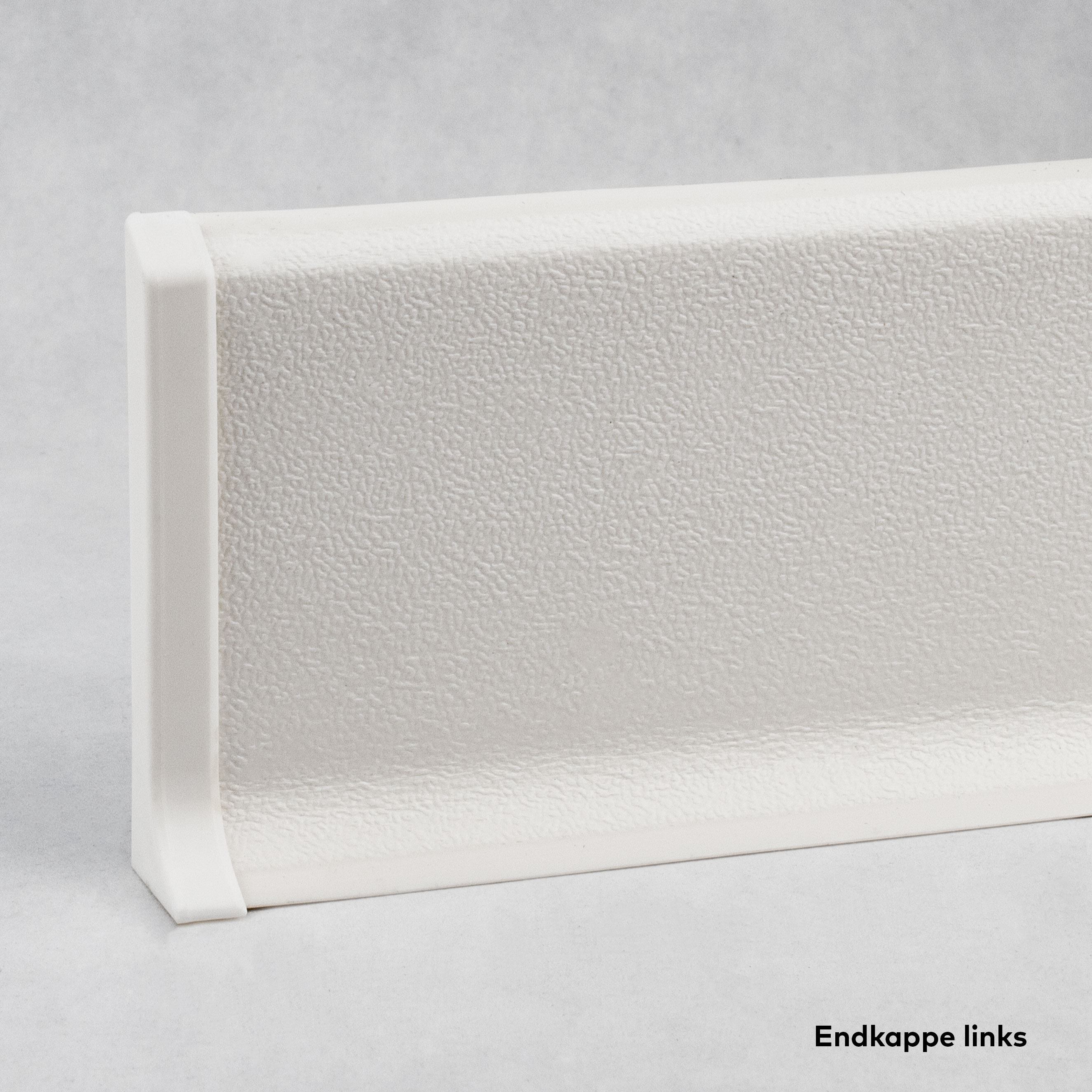 Embout gauche pour plinthe "Rimini" PVC expansé rigide Blanc PVC 12.8 x 60 mm PROVISTON