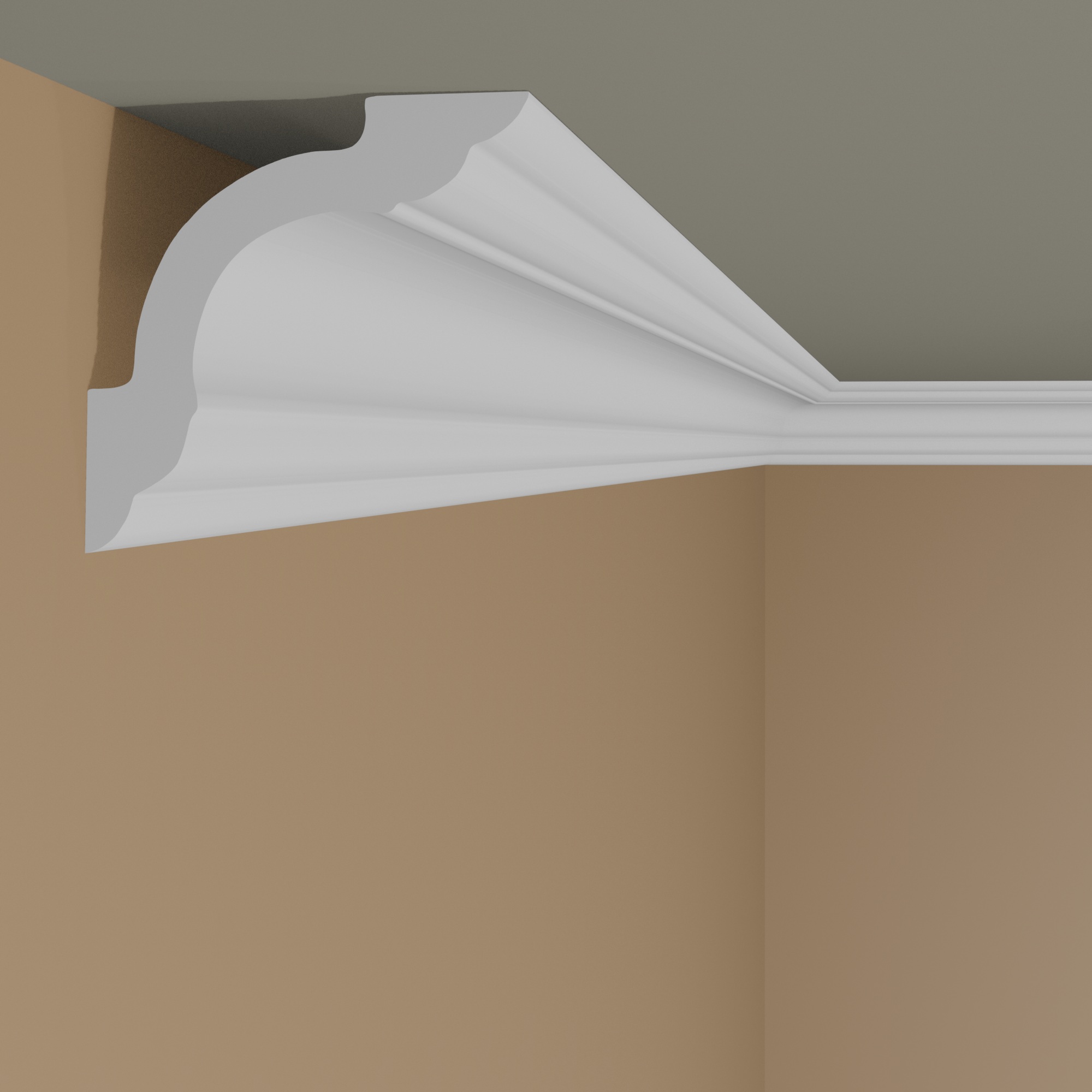 Moulure de plafond magnifique NMC WALLSTYL WT5 52 x 52 mm polystyrène résistant à l'impact blanc