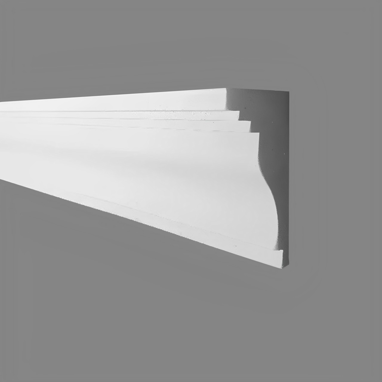 PROVISTON | Gipsleiste Augsburg | Echter Gipsstuck | 60 x 100 x 1200 mm | Stuckleisten aus Gips