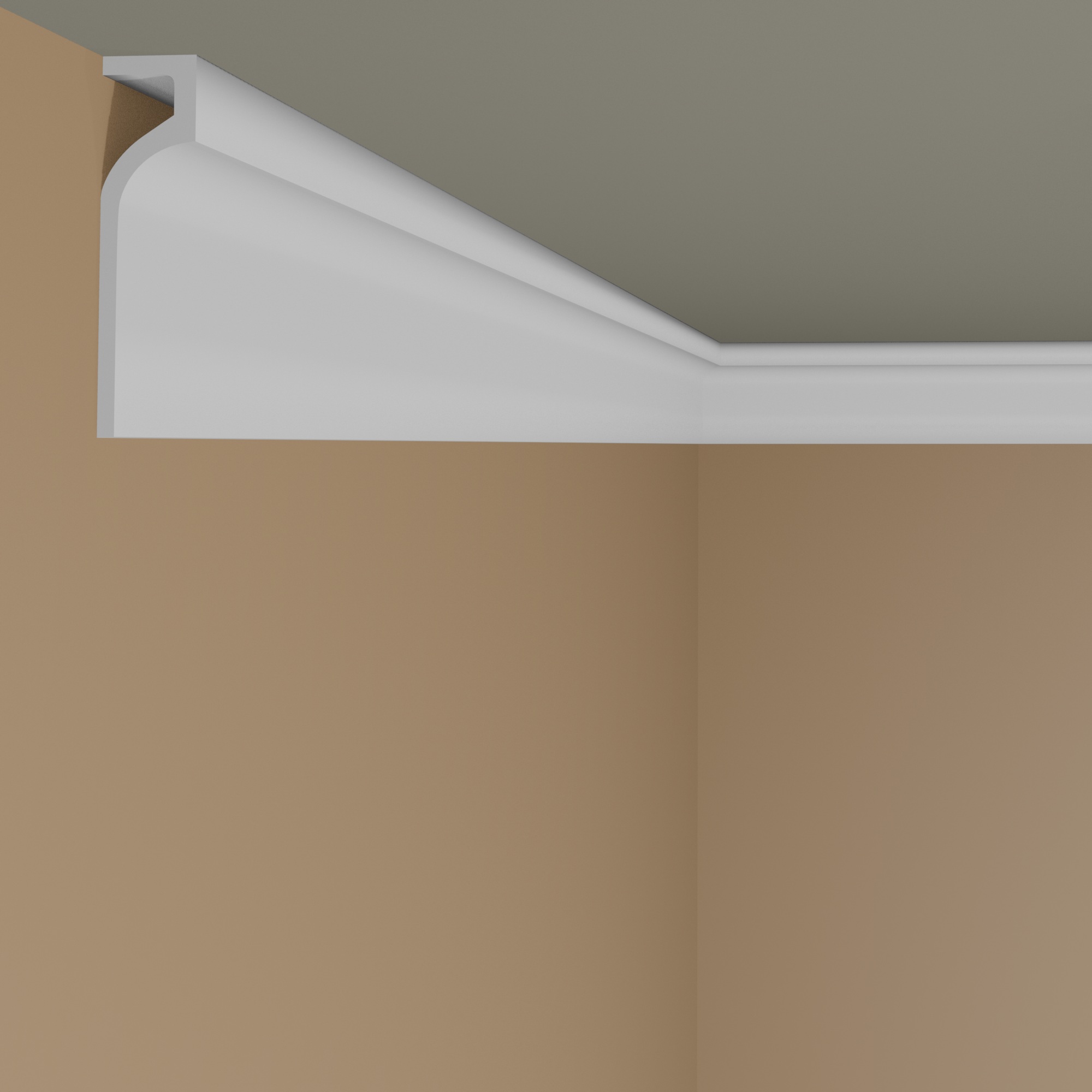 Elite Decor | moulure P895| polyuréthane | 130 x 31.6 x 2000 mm | moulure de plafond en polystyrène | Blanc