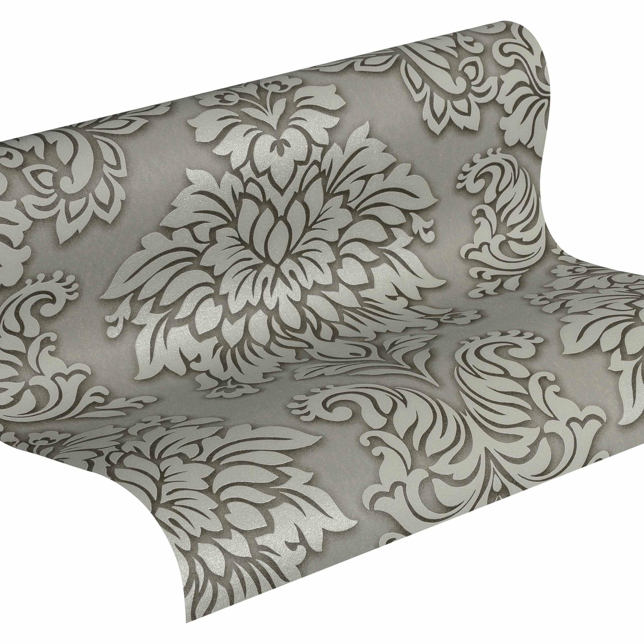 A.S. Creation Metropolitan Stories | 368981 | papier peint intissé baroque | 0.53 m x 10.05 m | gris