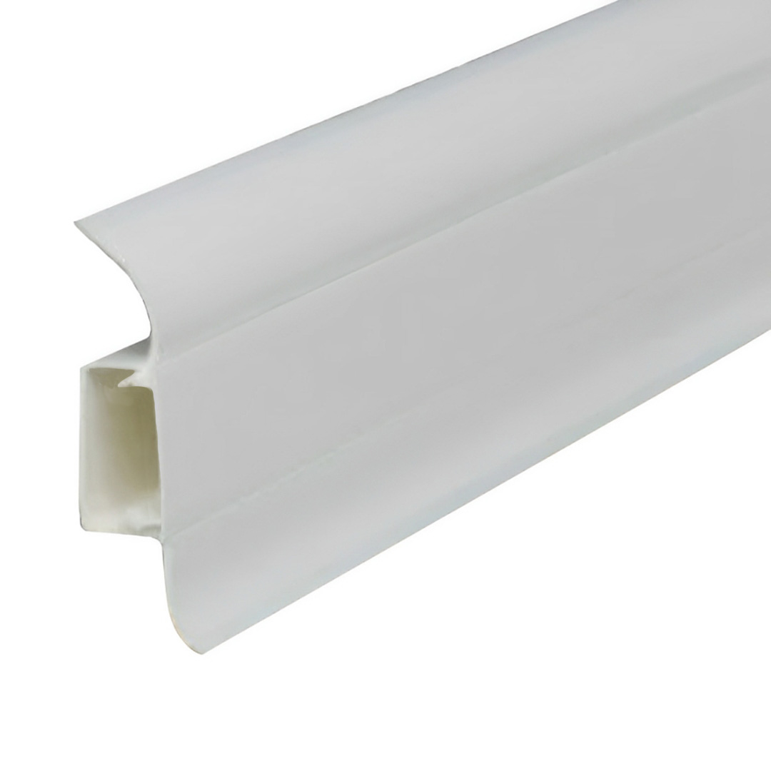 Plinthes en PVC avec goulotte de câbles blanc (18 x 55 x 2500 mm)