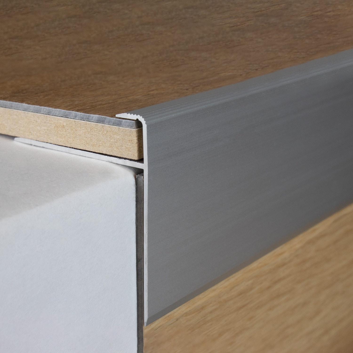 Profilé de finition avec nez pour parquet de 10 mm | Nez de marche | Alu anodisé