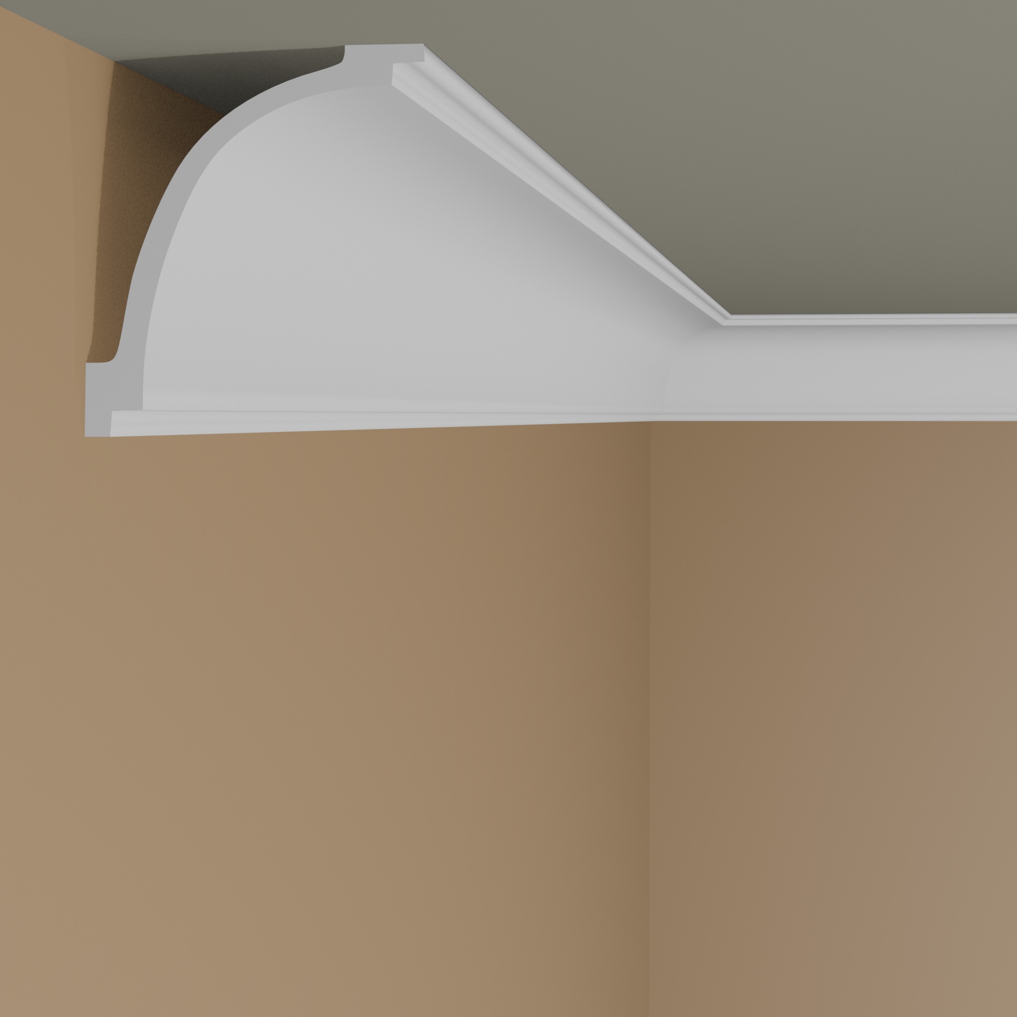 Elite Decor | moulure P893| polyuréthane | 90 x 65 x 2000 mm | moulure de plafond en polystyrène | Blanc