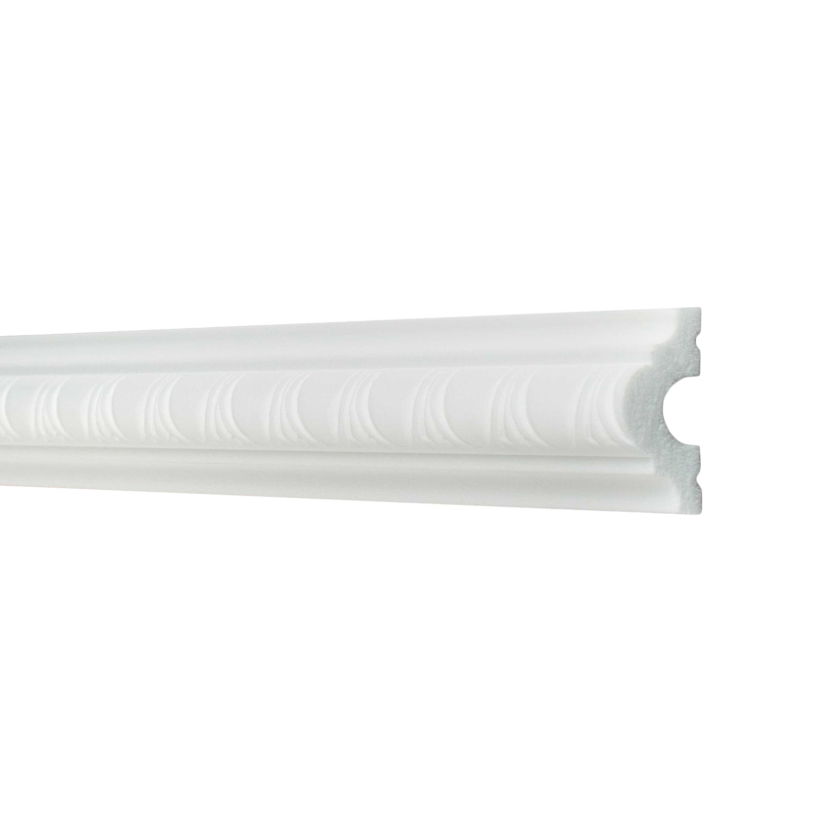 Cimaise murale d'époque NMC WALLSTYL WO1 20 x 40 mm polystyrène résistant à l'impact blanc