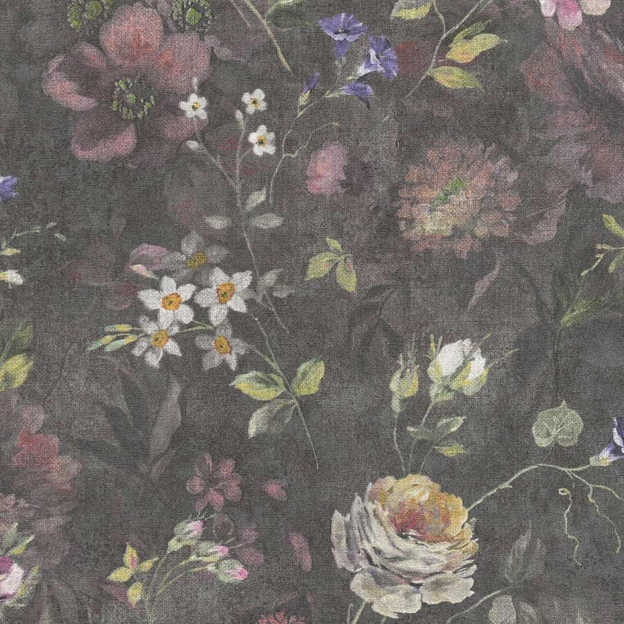 A.S. Creation | Natural Living | 386361 | Papier Peint Intissé | Floraux | 10.05 x 0.53 m | Noir
