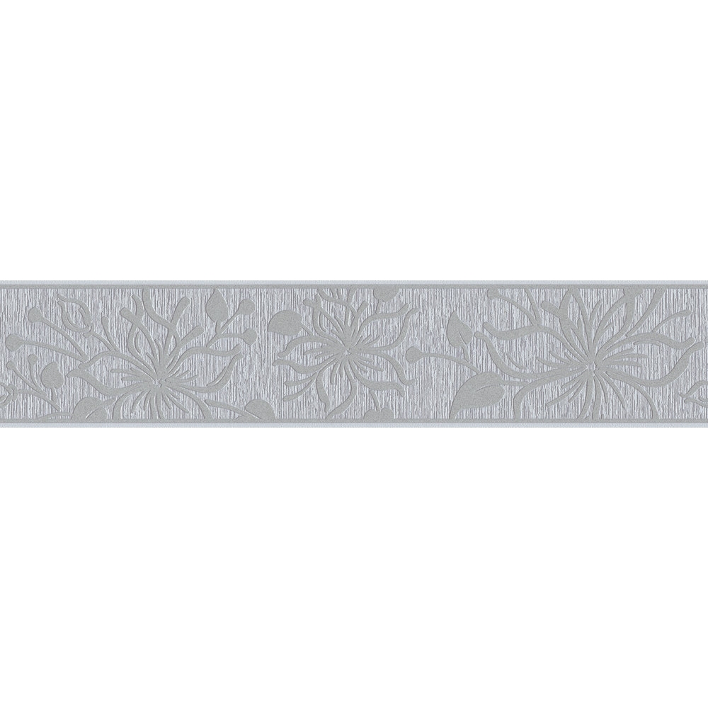 A.S. Creation | Only Borders 11 | 346643 | frise murale Intissé | Floraux | 5.00 x 0.13 m | Gris