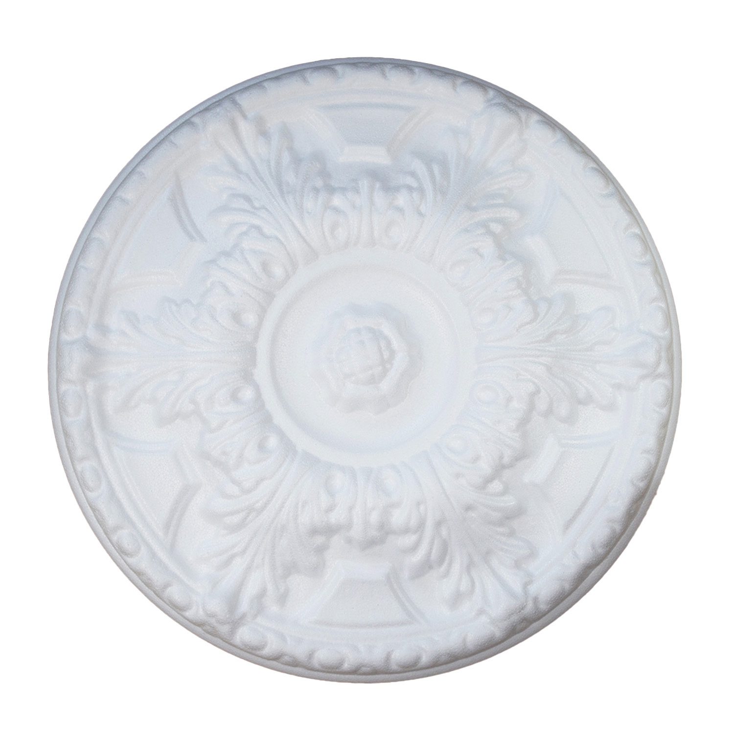 Marbet | Rosace de plafond R2 | Ø 40 cm | polystyrène | blanc