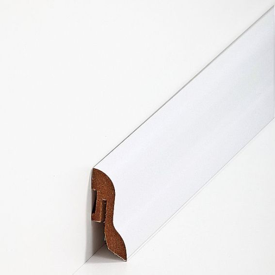 Plinthe "822.431" MDF Plinthe 20 x 40 x 2500 mm Blanc Revêtu Arrondi PROVISTON