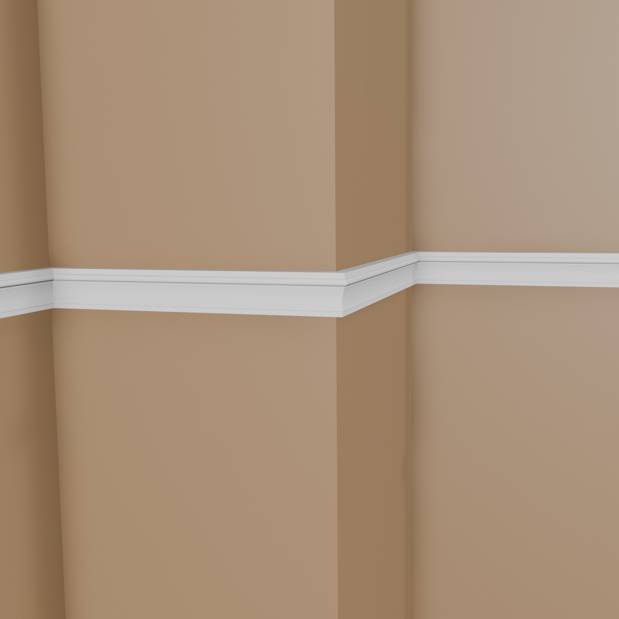 PROVISTON | Moulure décorative "NE007" | 23 x 73 x 2000 mm | Blanc | Cimaise | Décoration murale | De haute qualité