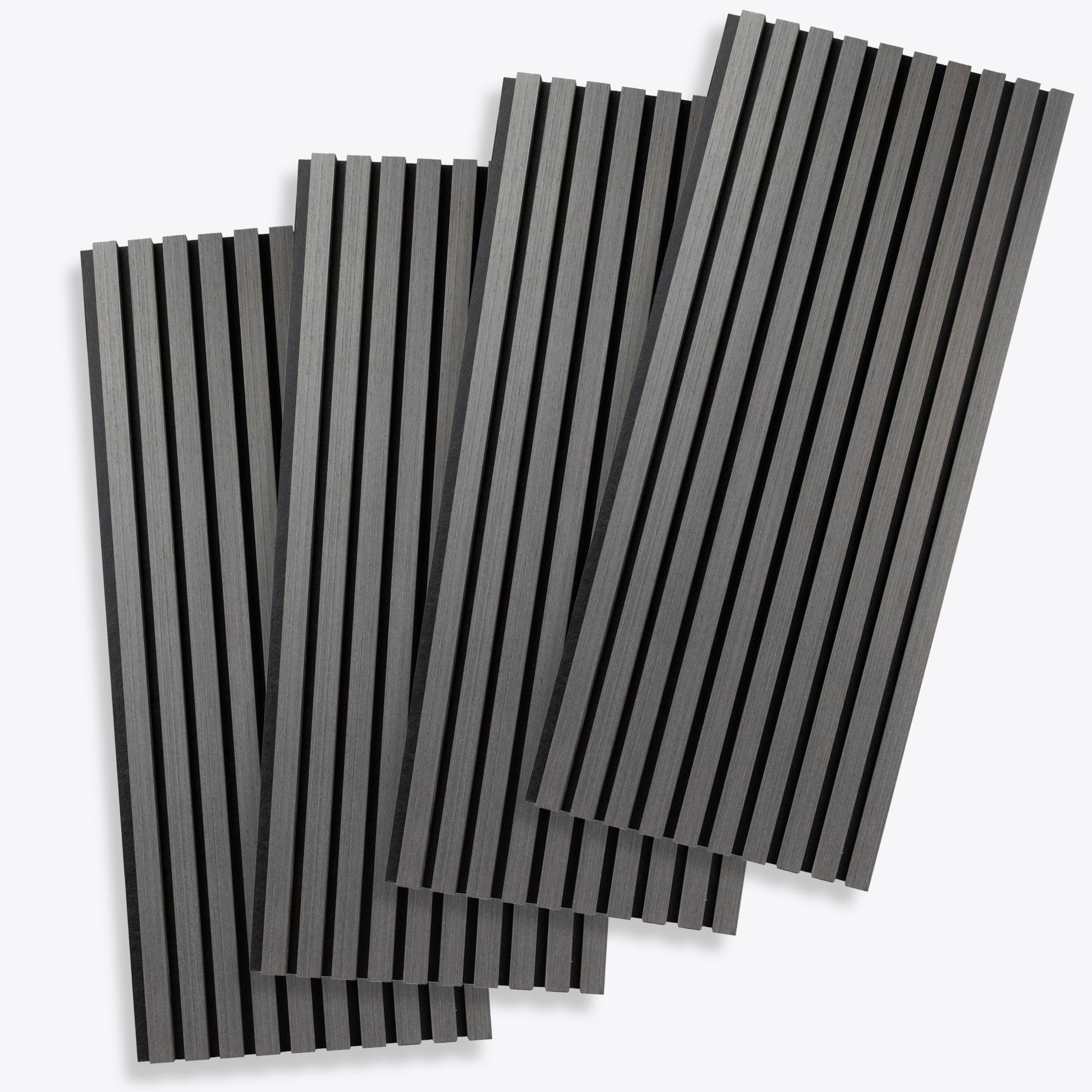 PROVISTON Panneau acoustique Lot de 4 - 1200 x 600 x 21 mm chêne foncé MDF plaqué
