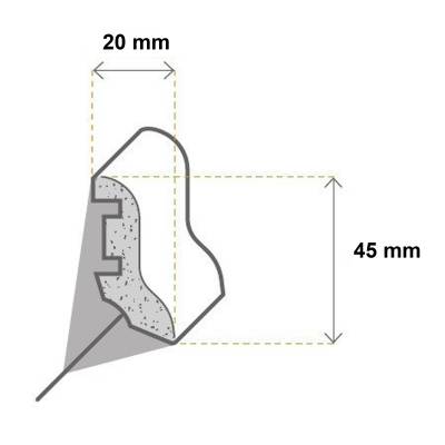 Corniche cache rideaux | 78 x 87 mm | polystyrène | Expertdecor